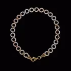 Vintage Three Tone 9ct Gold CZ Bracelet