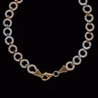 Vintage Three Tone 9ct Gold CZ Bracelet