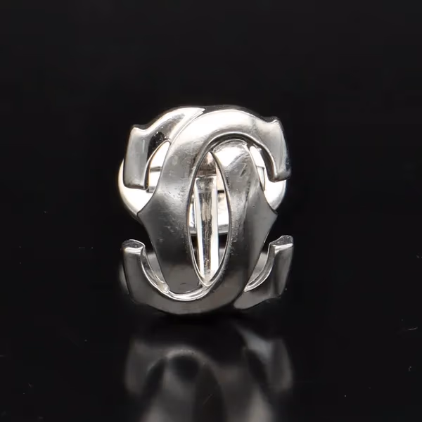 Vintage 18ct Gold Cartier Penelope Logo Cufflinks