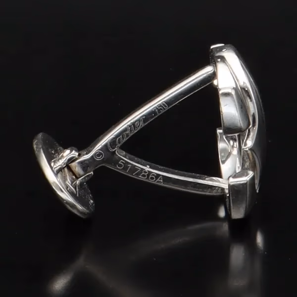 Vintage 18ct Gold Cartier Penelope Logo Cufflinks