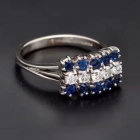 18ct Gold Sapphire and Diamond Ring