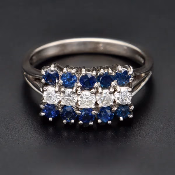 18ct Gold Sapphire and Diamond Ring