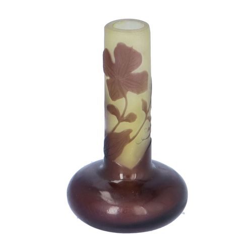 Small Galle Cameo Glass Vase image-1