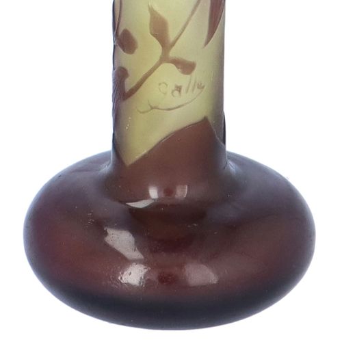 Small Galle Cameo Glass Vase image-3