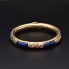 18ct Gold Lapis Lazuli Bangle