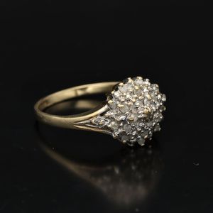9k Gold Diamond Cluster Ring