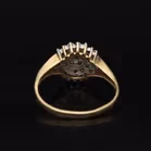9k Gold Diamond Cluster Ring