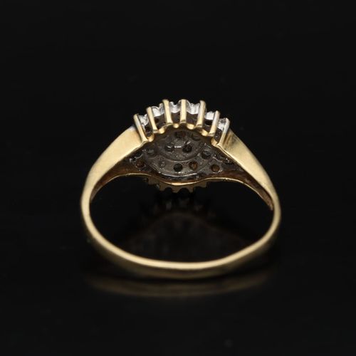 9k Gold Diamond Cluster Ring image-5