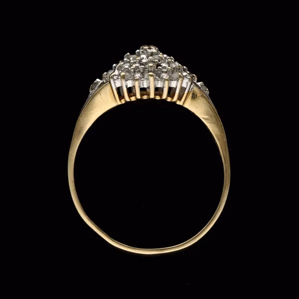 9k Gold Diamond Cluster Ring