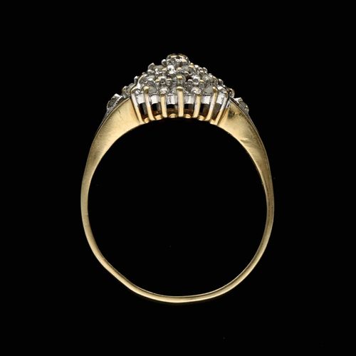 9k Gold Diamond Cluster Ring image-6