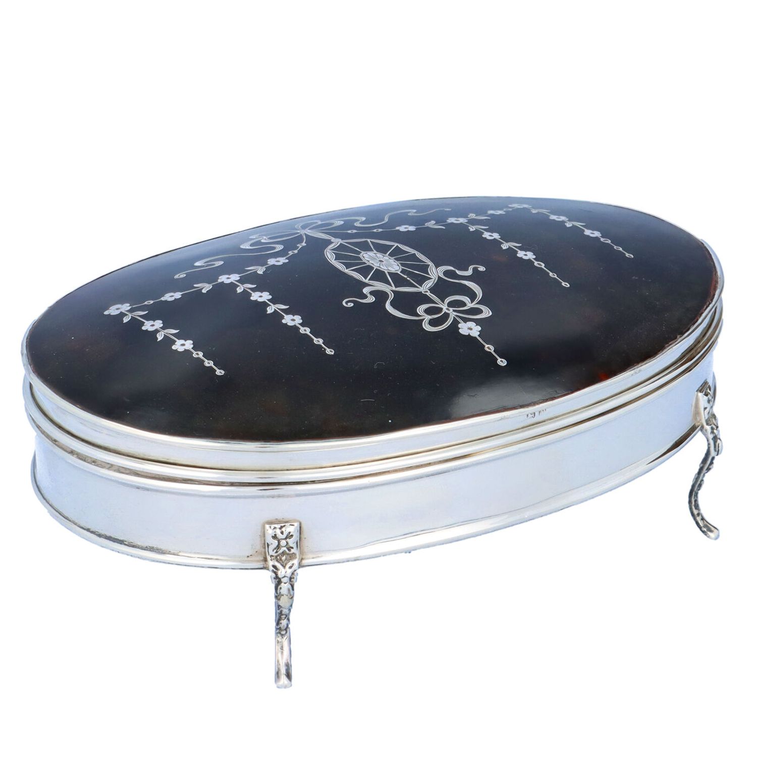 Solid silver sale jewlery box