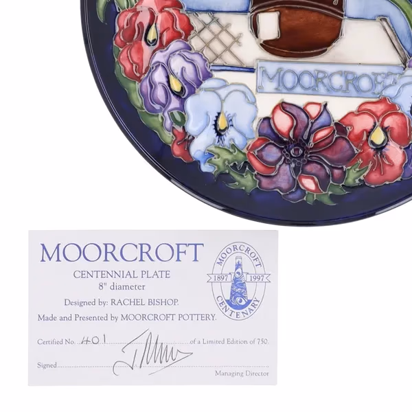 Limited Edition Moorcroft Centennial Plate