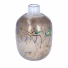Vintage Kosta Boda Swedish Art Glass Iridescent Tornado Vase