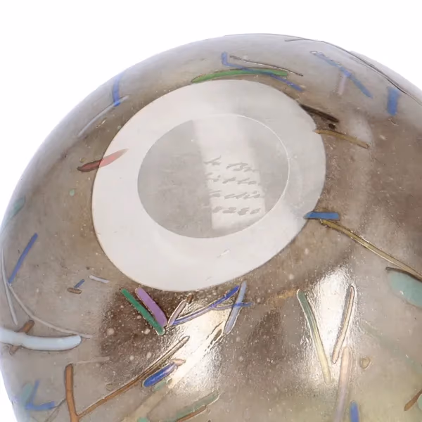 Vintage Kosta Boda Swedish Art Glass Iridescent Tornado Vase