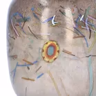 Vintage Kosta Boda Swedish Art Glass Iridescent Tornado Vase