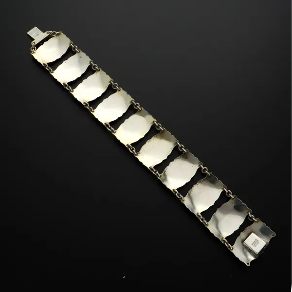 Vintage Norwegian Sterling Silver & Enamel Bracelet