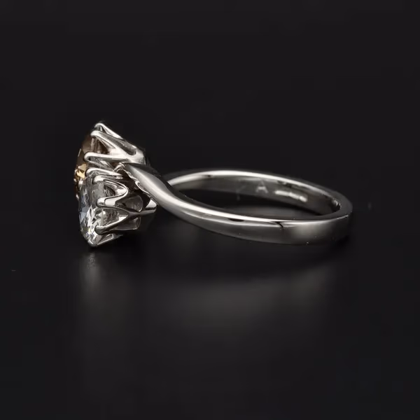 18ct Gold Brown and White Diamond Ring