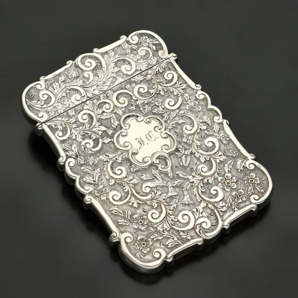 Victorian Silver Castle Top Card Case