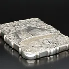 Victorian Silver Castle Top Card Case