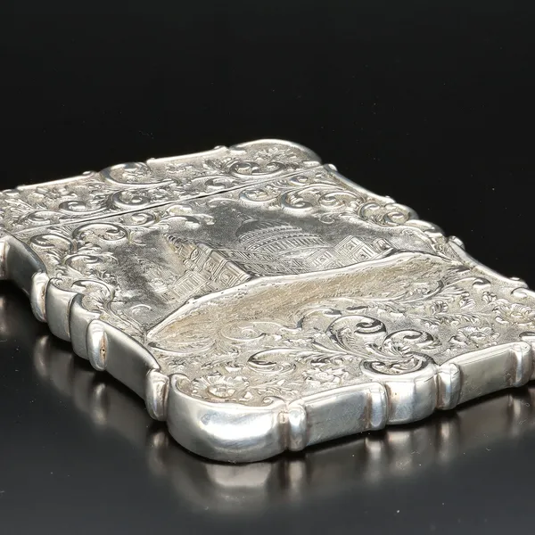 Victorian Silver Castle Top Card Case