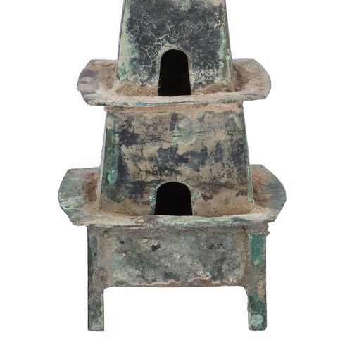 Song Dynasty Bronze Model of a Watchtower image-2