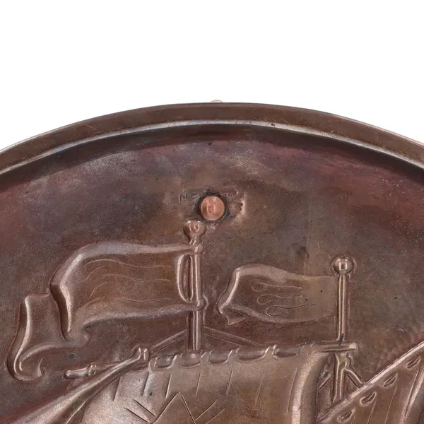 Newlyn Galleon Copper Wall Plaque