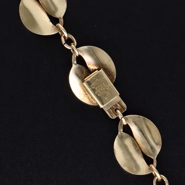 Silver & Blue Guilloche Enamel Double Leaf Necklace