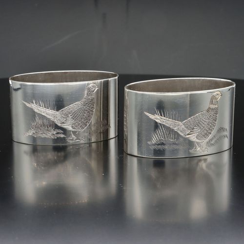 Pair of Boxed Silver Napkin Rings image-1
