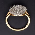 9ct Yellow Gold Diamond Whirlpool Design Ring