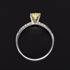 14ct White Gold Yellow Diamond Solitaire Ring
