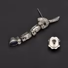 18ct White Gold Sapphire & Diamond Drop Earrings