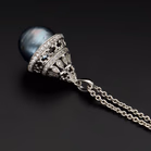 Silver Pendant with Cultured Pearl and Cubic Zircona