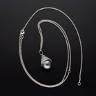 Silver Pendant with Cultured Pearl and Cubic Zircona