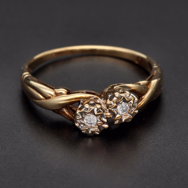 Retro Gold Diamond Ring