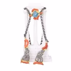 14ct Yellow Gold & Oxidised Silver Sculpture Necklace