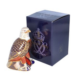 Boxed Royal Crown Derby Bald Eagle Paperweight