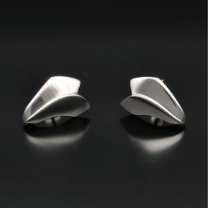 Very Rare Pair of Silver Earrings Produced by Georg Jensen