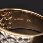 9ct Gold Lattice Diamond Ring