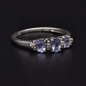 Gold Tanzanite Diamond Ring