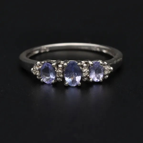 Gold Tanzanite Diamond Ring