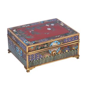 Japanese Meiji Period Cloisonné Enamel Box
