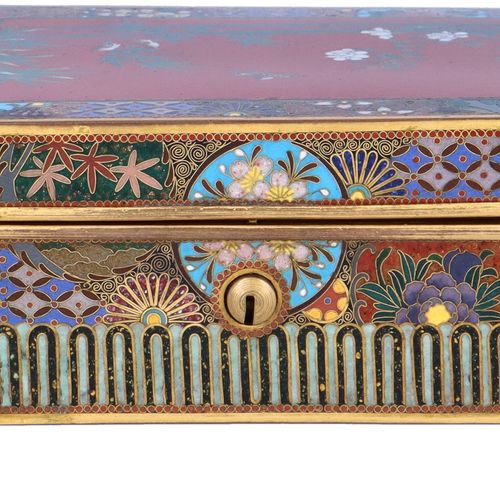 Japanese Meiji Period Cloisonné Enamel Box image-5