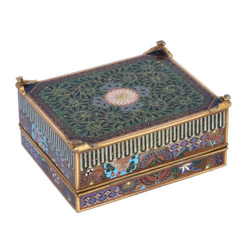 Japanese Meiji Period Cloisonné Enamel Box image-6