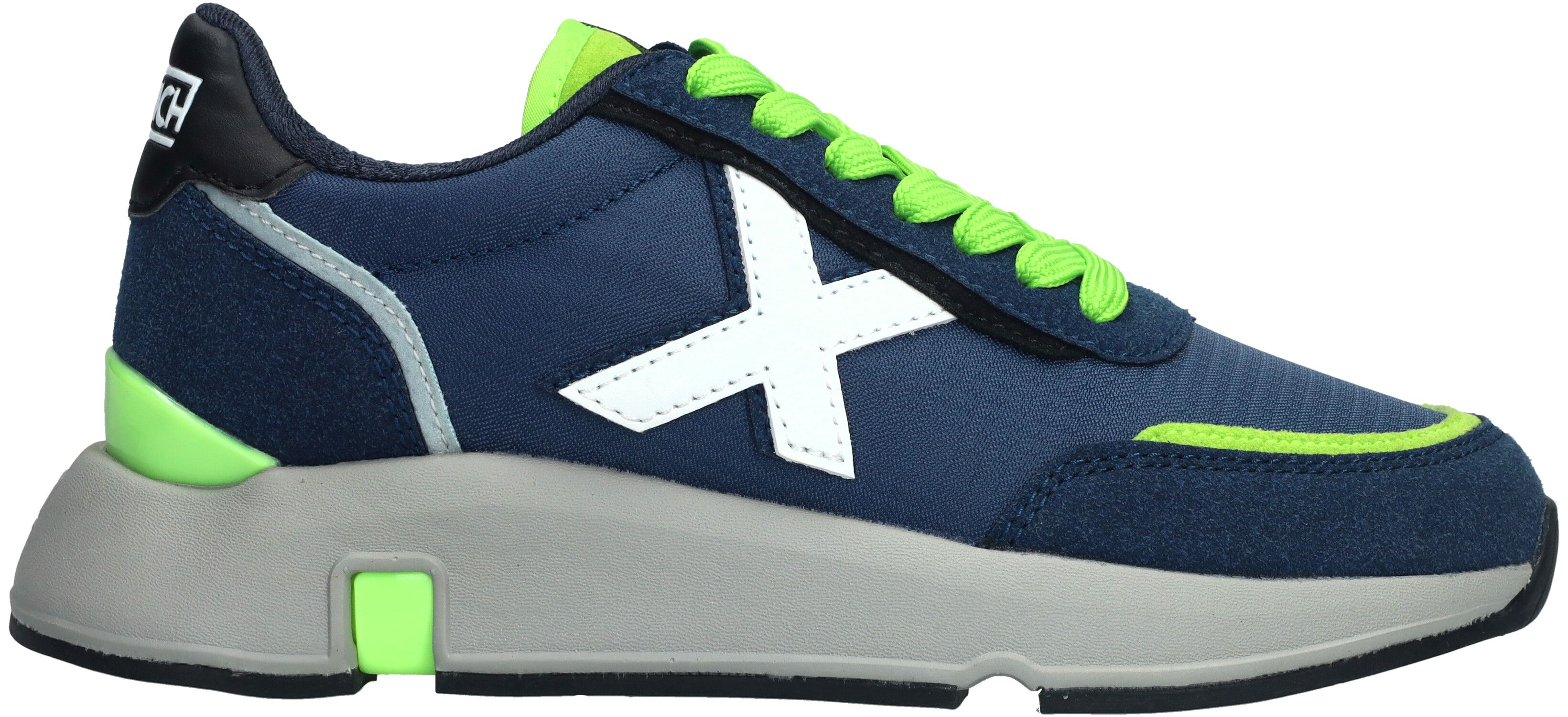 Munich Versus Sneaker Jongens Grijs/Groen/Blauw