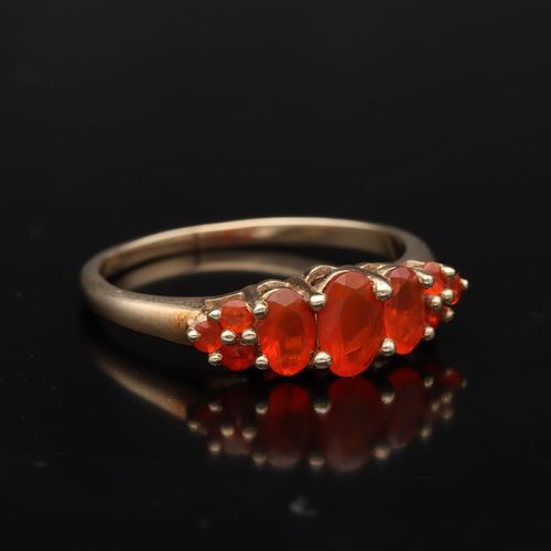 9ct Gold Fire Opal Ring image-1
