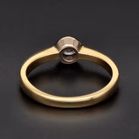 18ct Gold Diamond Solitaire 'Rub-Over' Ring