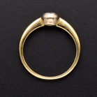 18ct Gold Diamond Solitaire 'Rub-Over' Ring