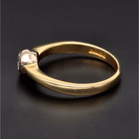 18ct Gold Diamond Solitaire 'Rub-Over' Ring