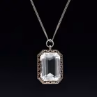 Art Deco Silver & Rock Crystal Pendant