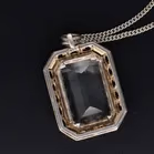 Art Deco Silver & Rock Crystal Pendant